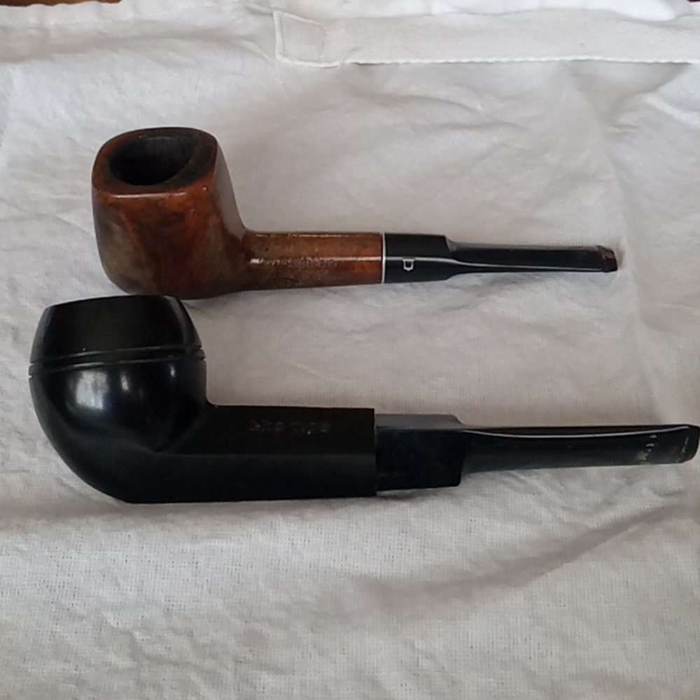 Lot Of 6 Estate Tobacco Pipes With Walnut Stand - Picture 3 of 6